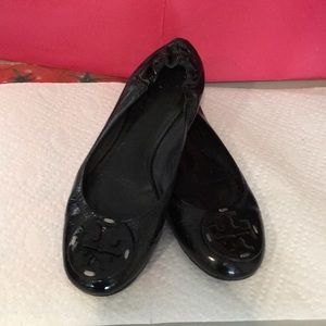 Tory Burch black patent flat